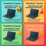 ความแตกต่างของซีรีส์ ThinkPad X, T, E และ L เลือกอย่างไรให้เหมาะกับการใช้งาน