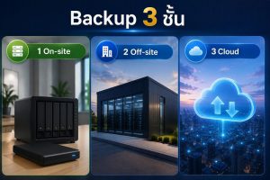 Backup 3 ชั้น: On-site, Off-site และ Cloud คืออะไร