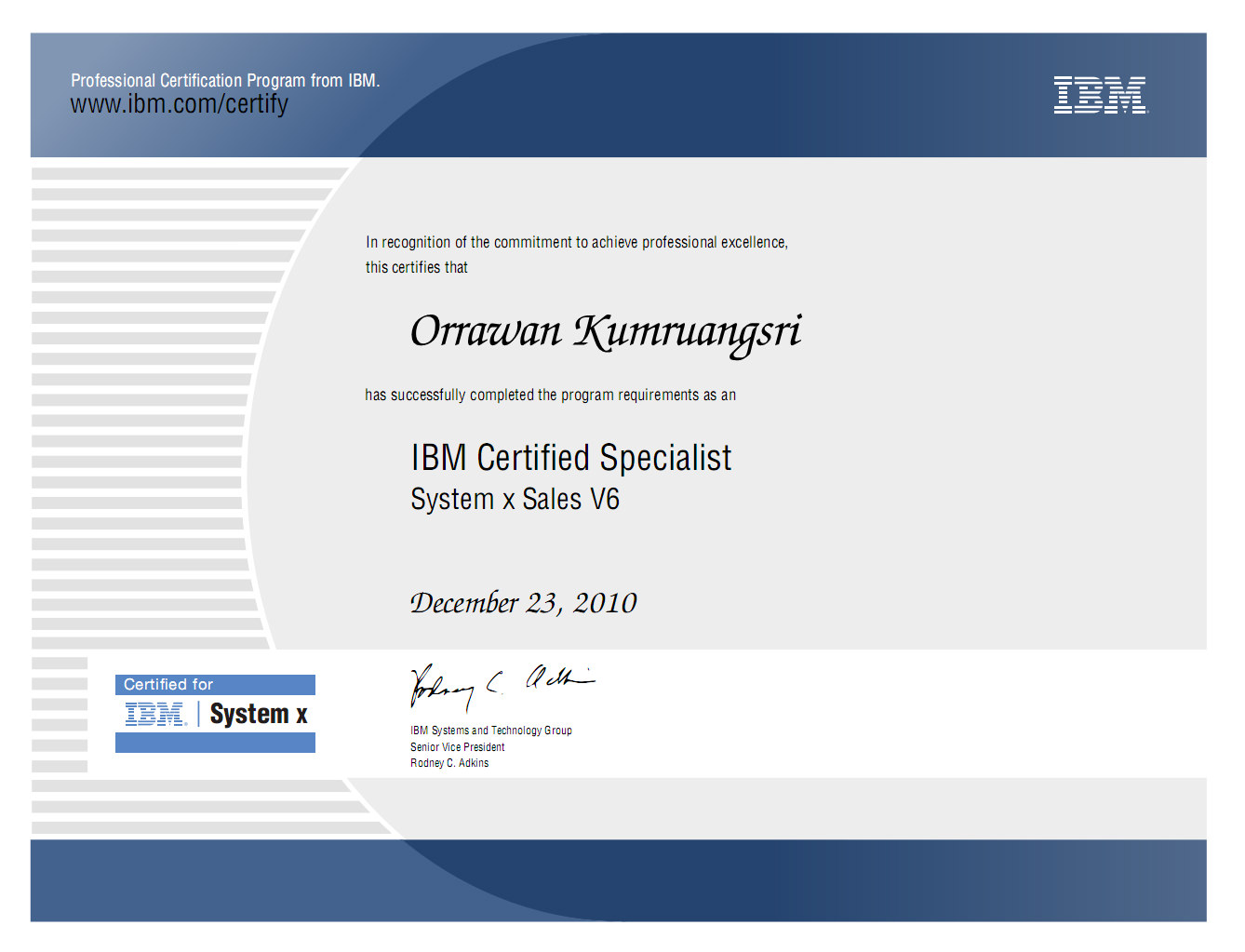 IBM System X Certified