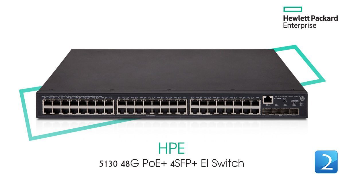 HP JG937A Switch 5130 EI 48 Porte PoE+ E 4 Porte SFP+ (Ricondizionato) - Pronto All'uso!